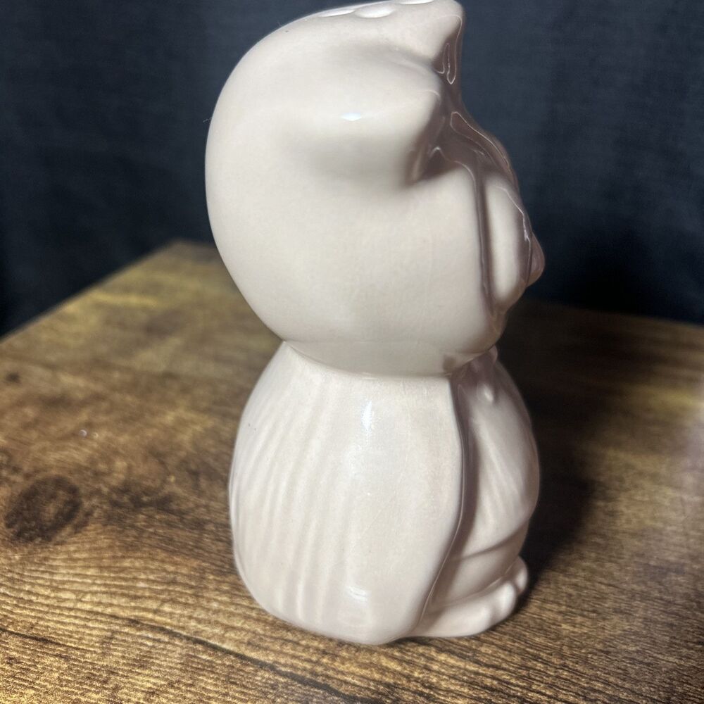 Vintage Ceramic Wise Owl Beige 5” For Sachet Potpourri Holder W/ Rubber Stopper - Picture 6 of 11